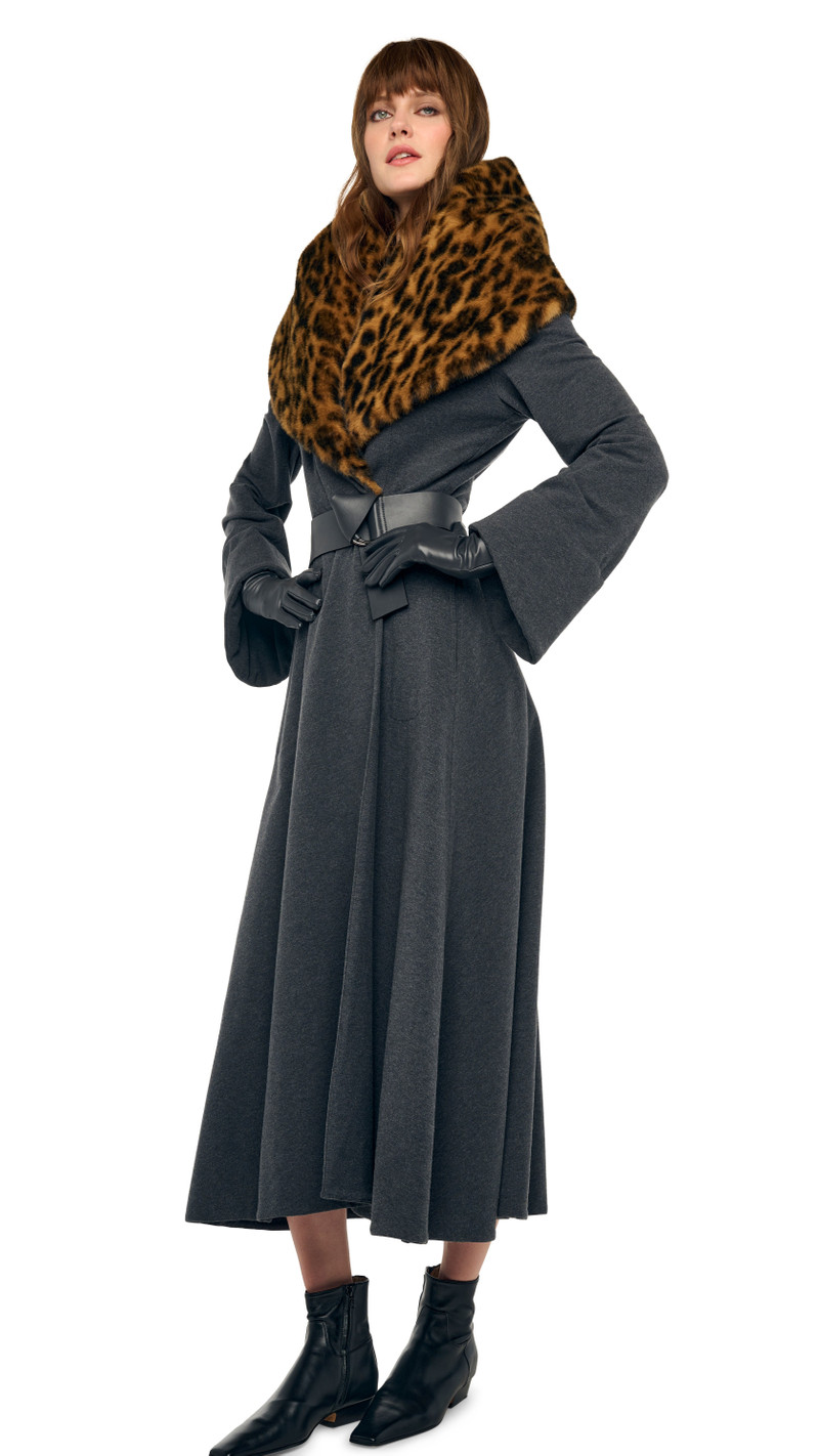 SHAWL COLLAR PEPLUM COAT 7