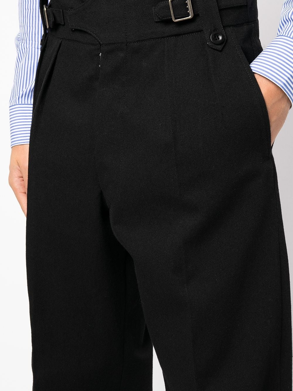 high-waisted straight-leg trousers - 5