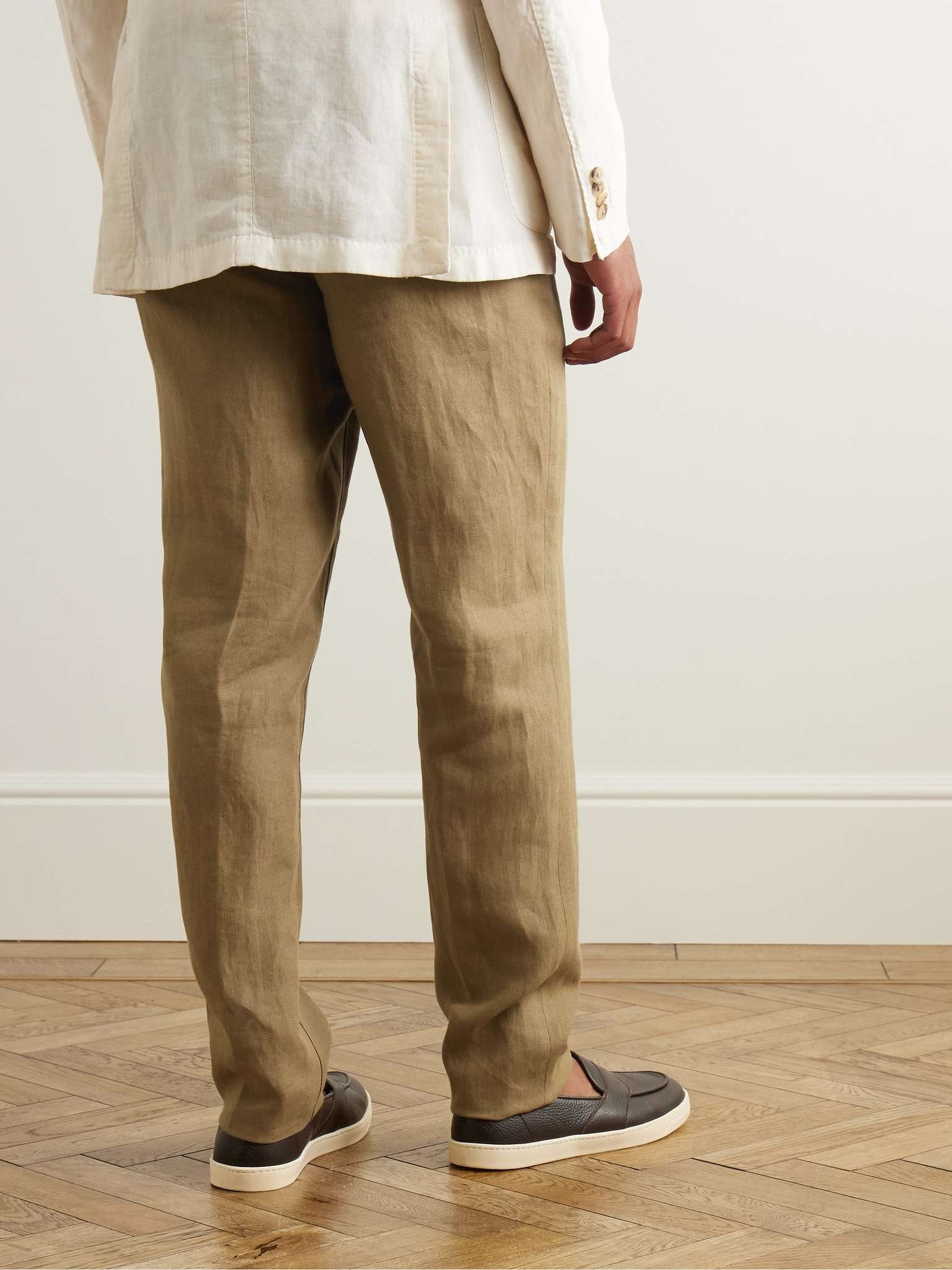 Carlo Straight-Leg Linen-Twill Trousers - 4