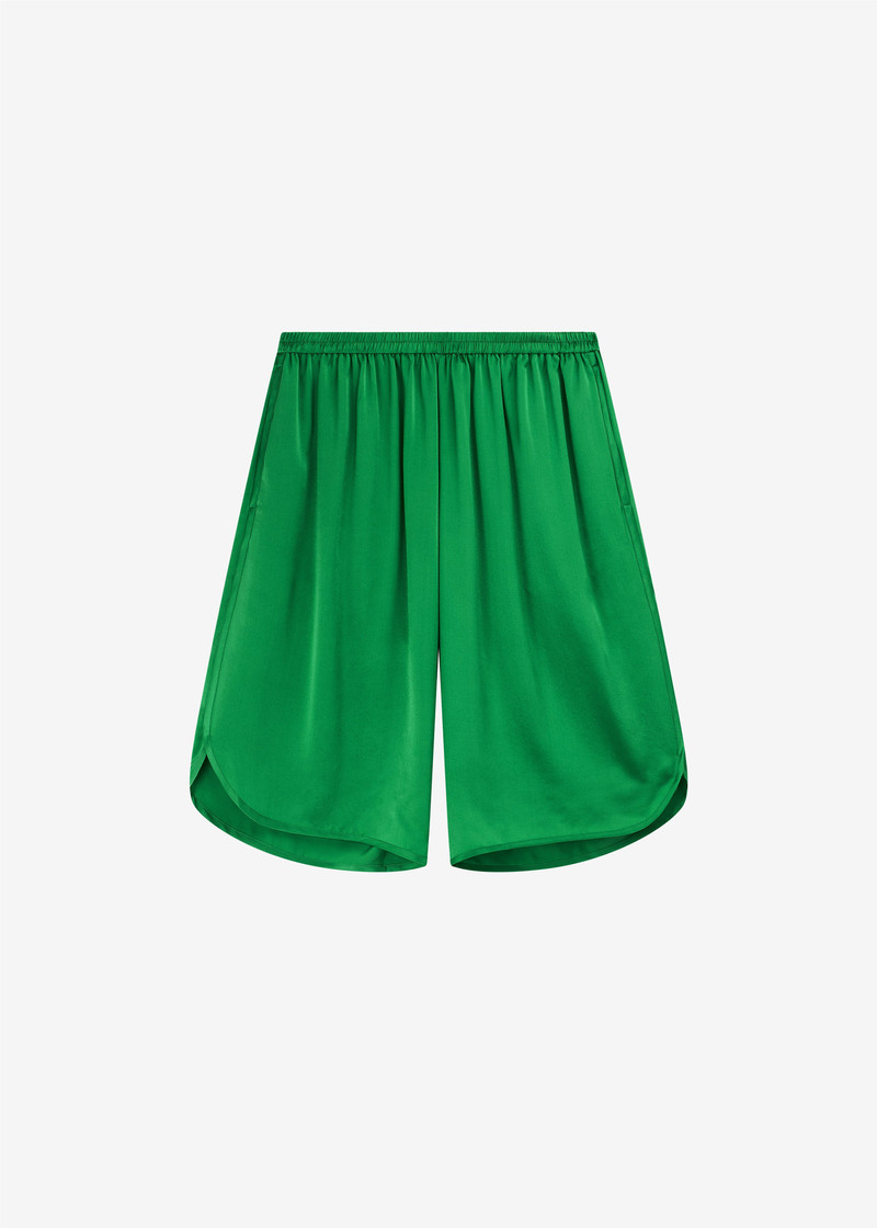 Nelis Silk Bermuda Shorts - Kelly Green 1