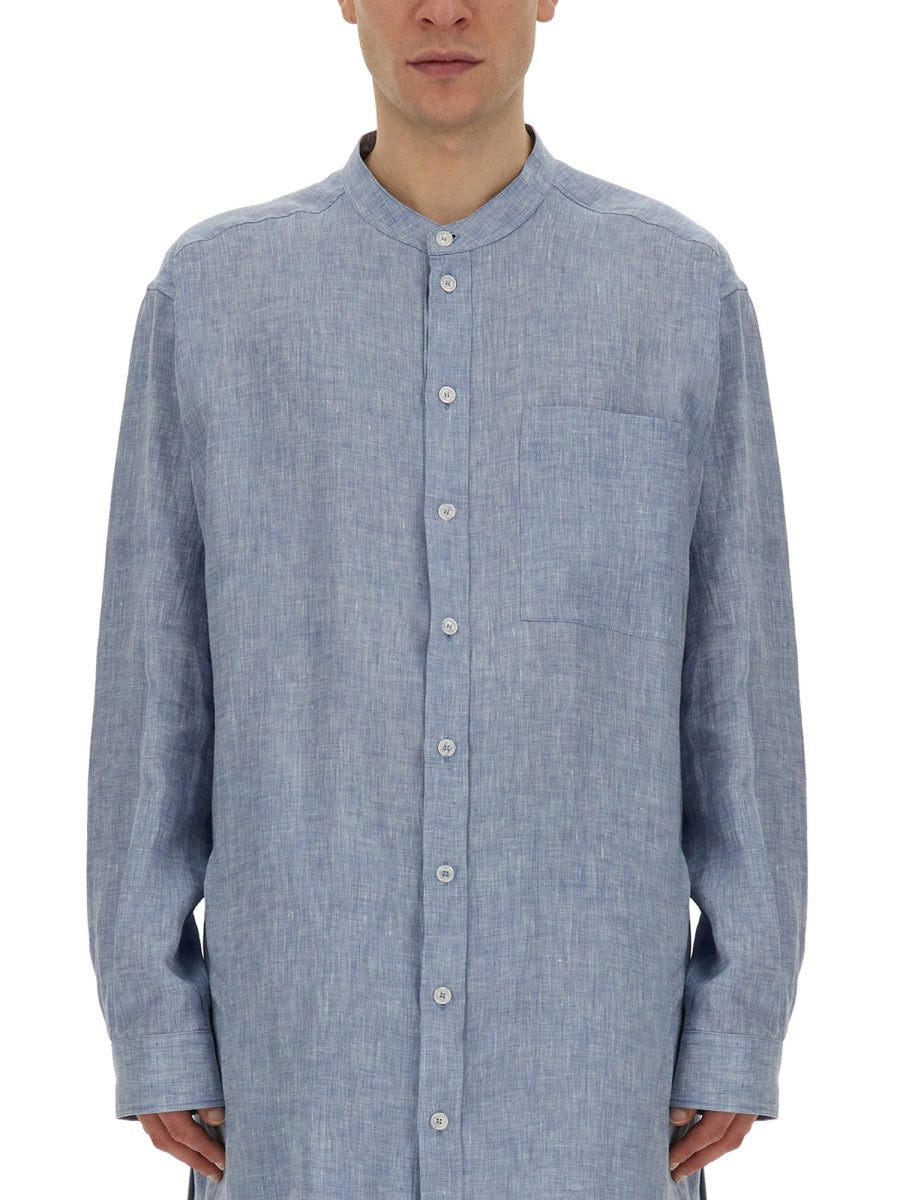 Shirt With Mandarin Collar - 1