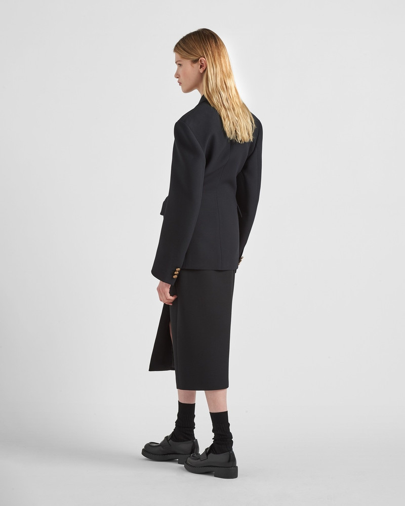 Double-breasted tricotine jacket 5