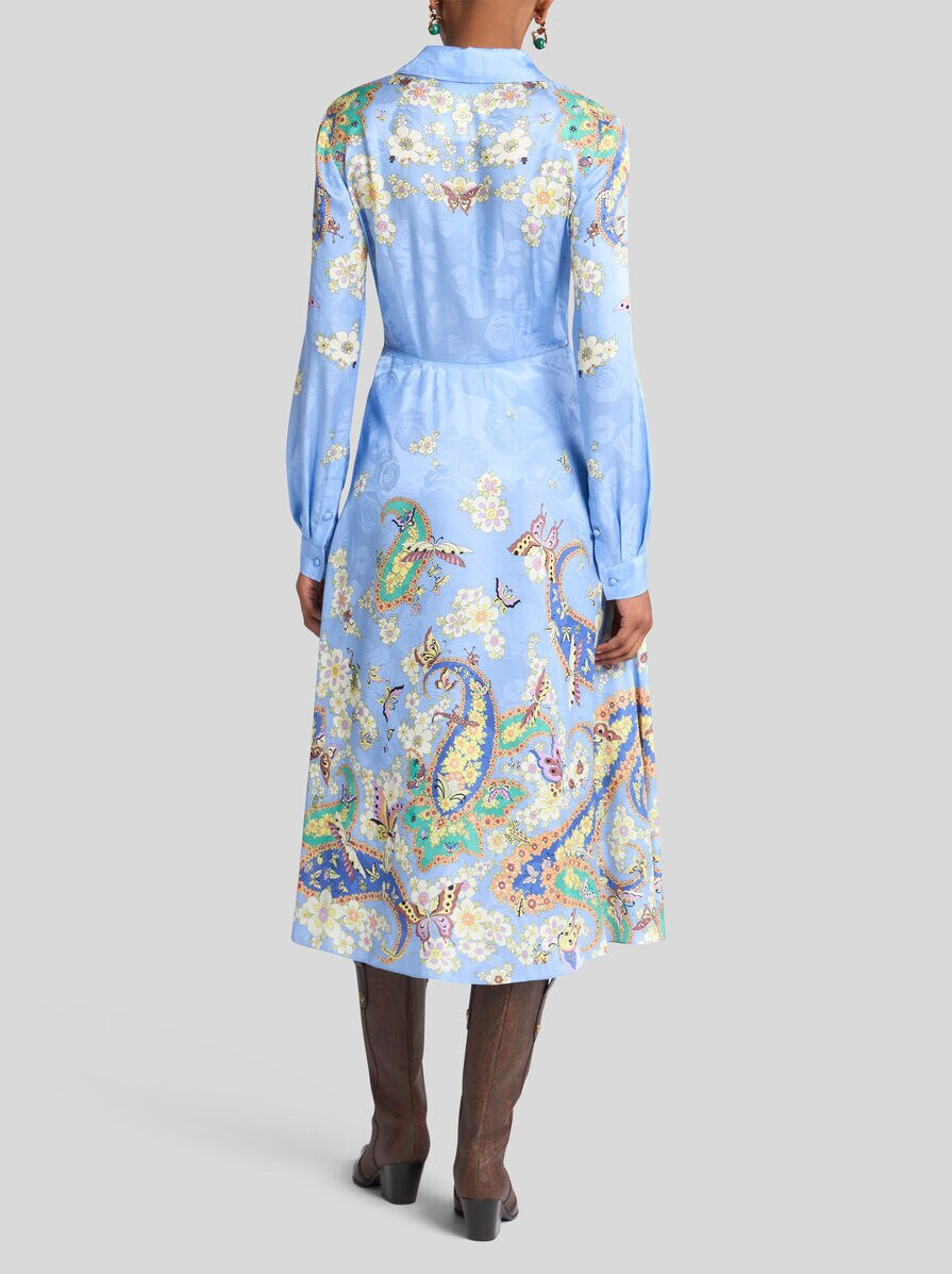 SILK-BLEND MIDI DRESS - 4