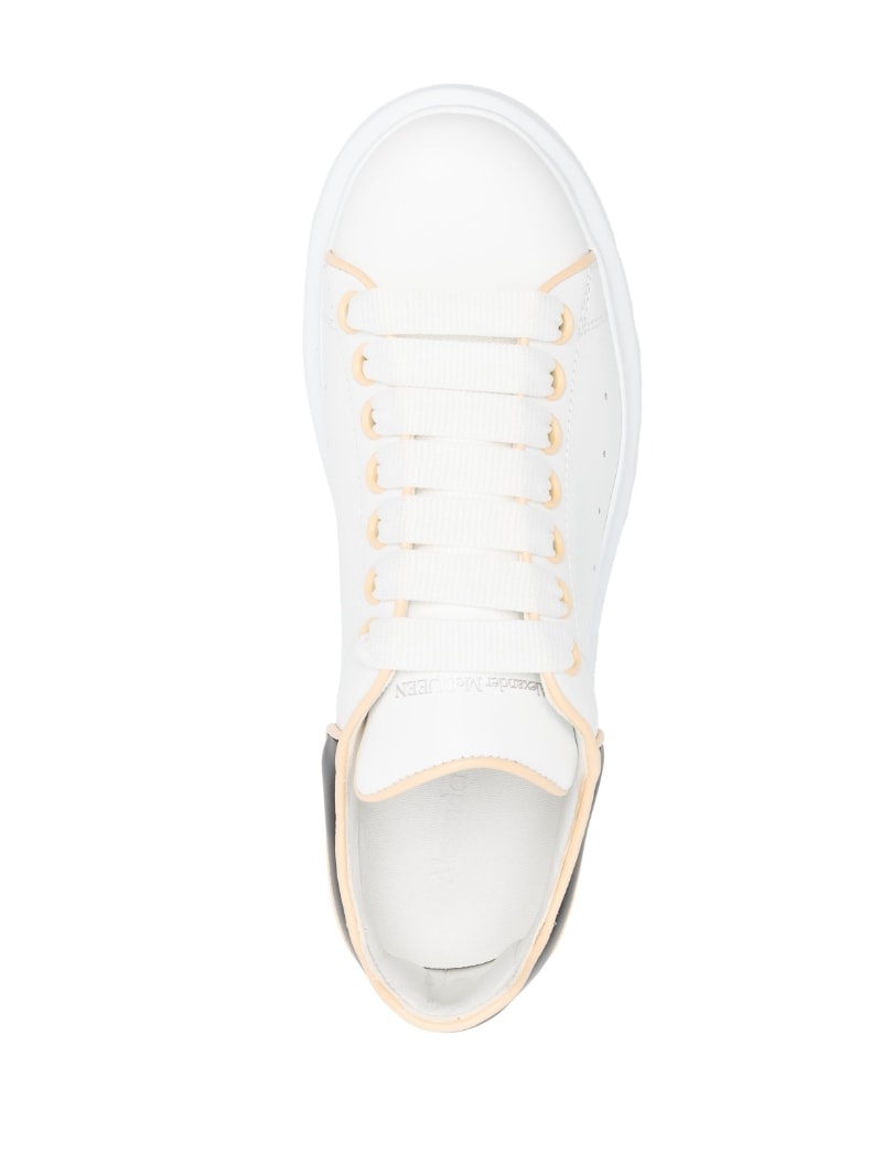 low-top leather sneakers - 4