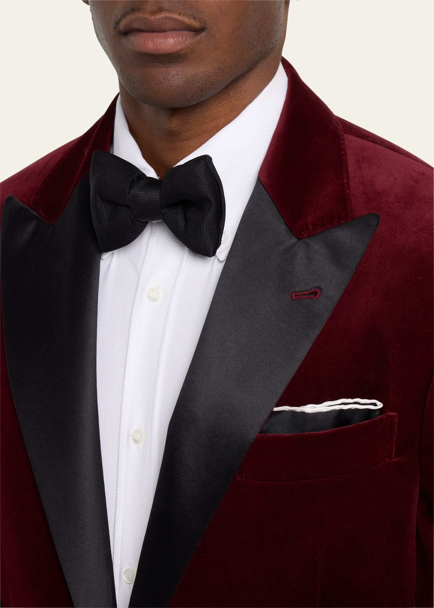 Men's Velvet Peak-Lapel Tuxedo Jacket - 5