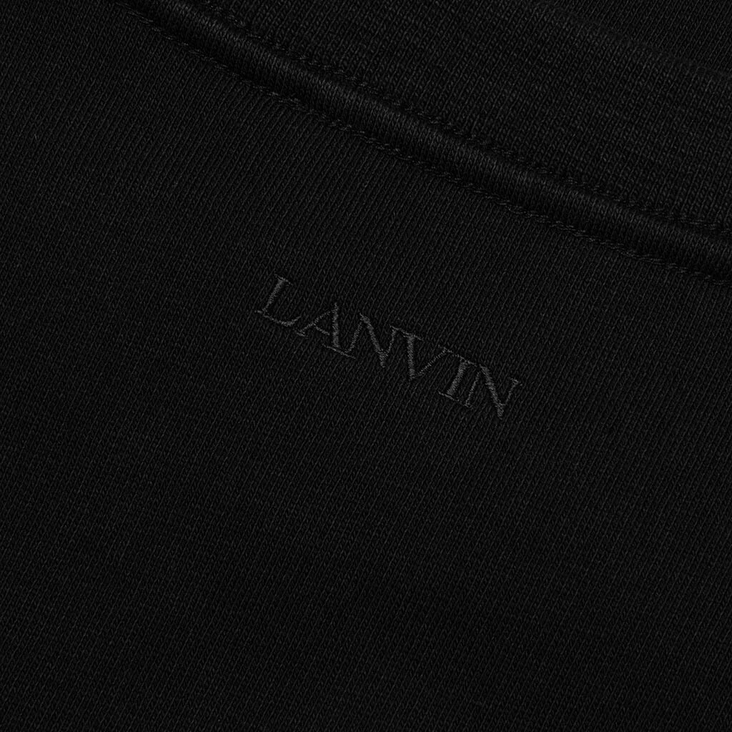 LANVIN CURB EMBROIDERED SWEATSHIRT - BLACK - 4