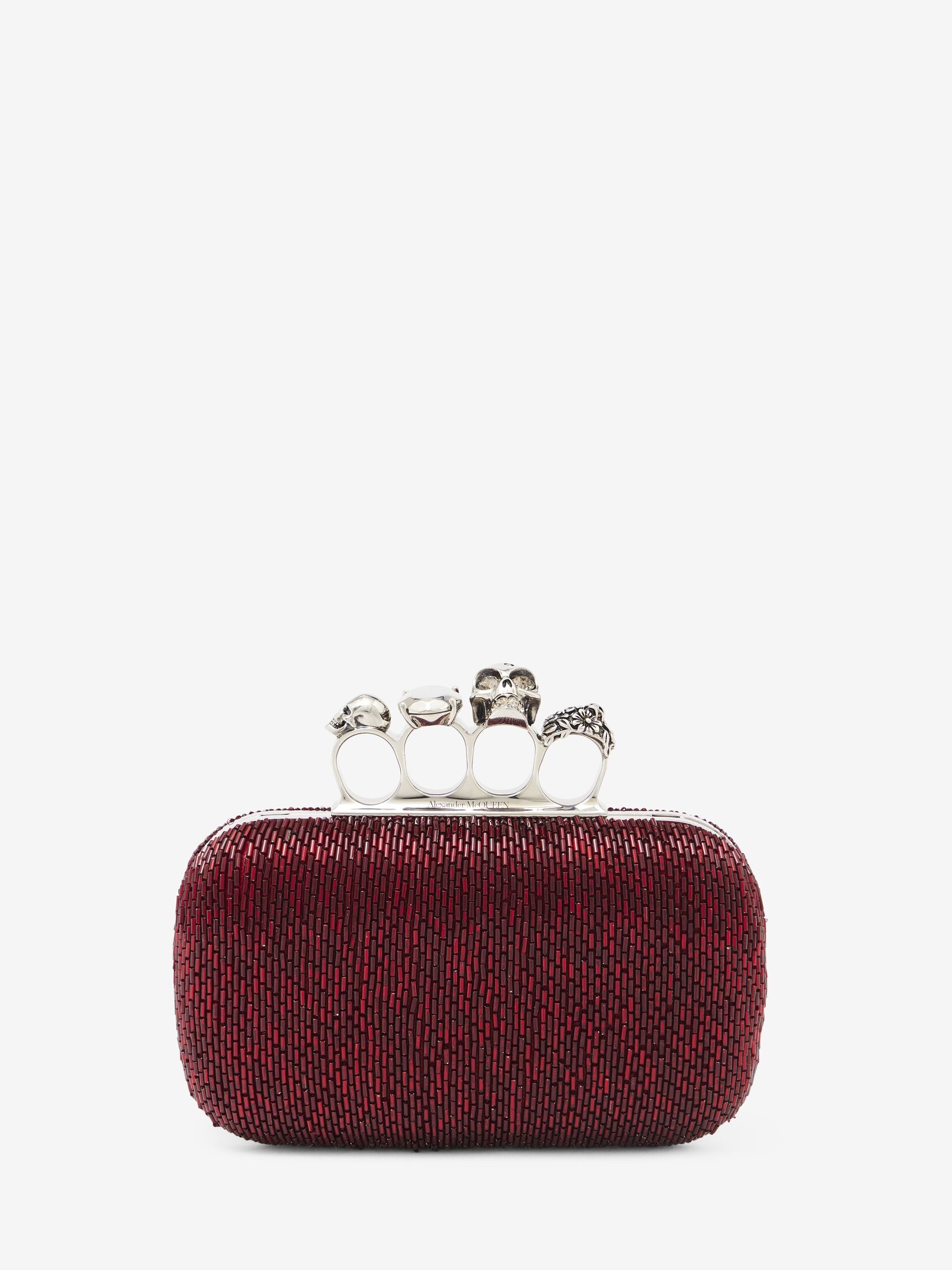 Women's Knuckle Clutch in Red - 1