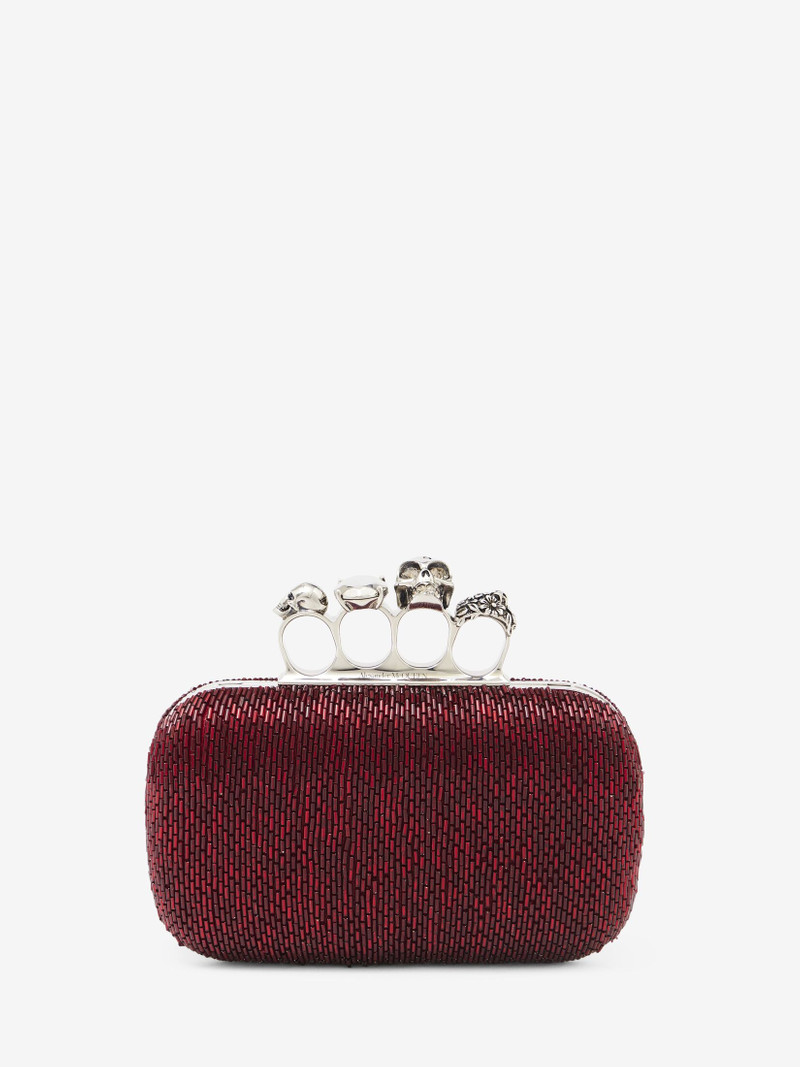 Women's Knuckle Clutch in Red 1