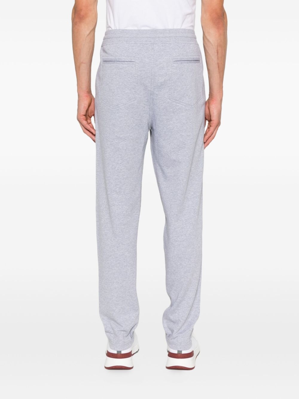drawstring cotton track pants - 4