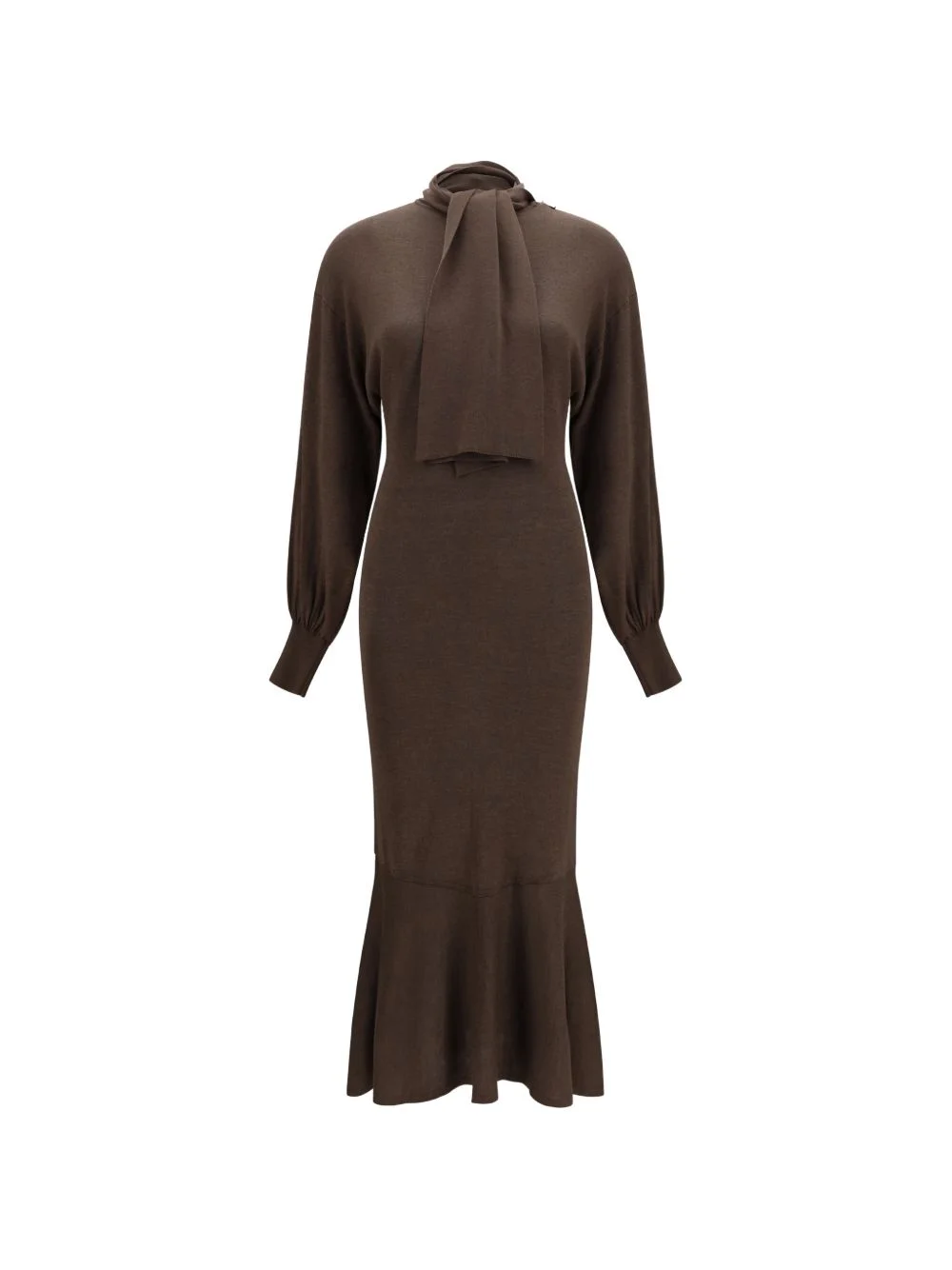 The Losange scarf-detail knitted dress - 1