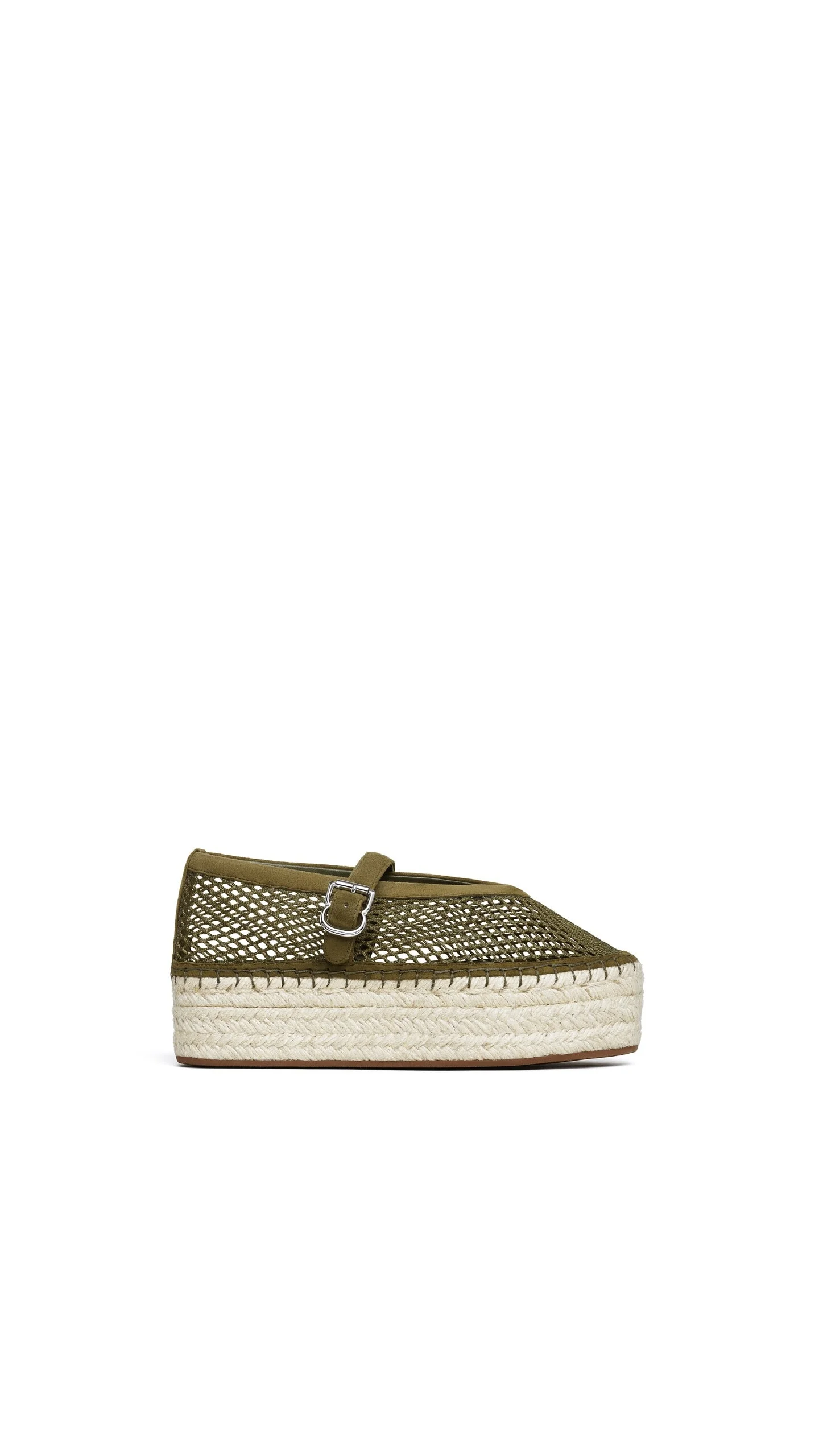 ESPADRILLES IN FISHNET AND SUEDE - 1