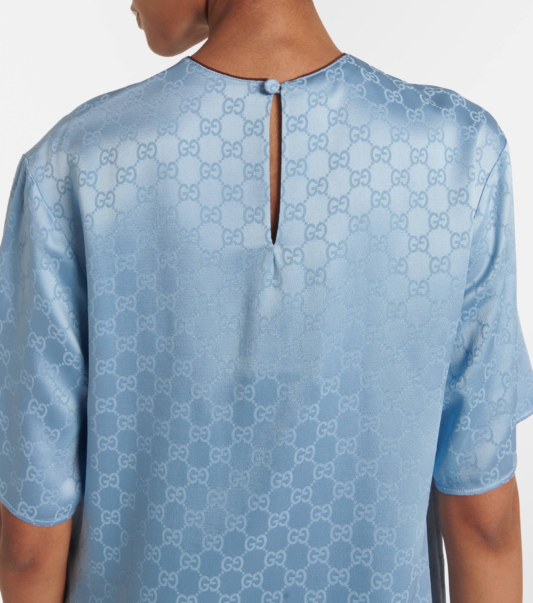 GG oversized satin top - 5