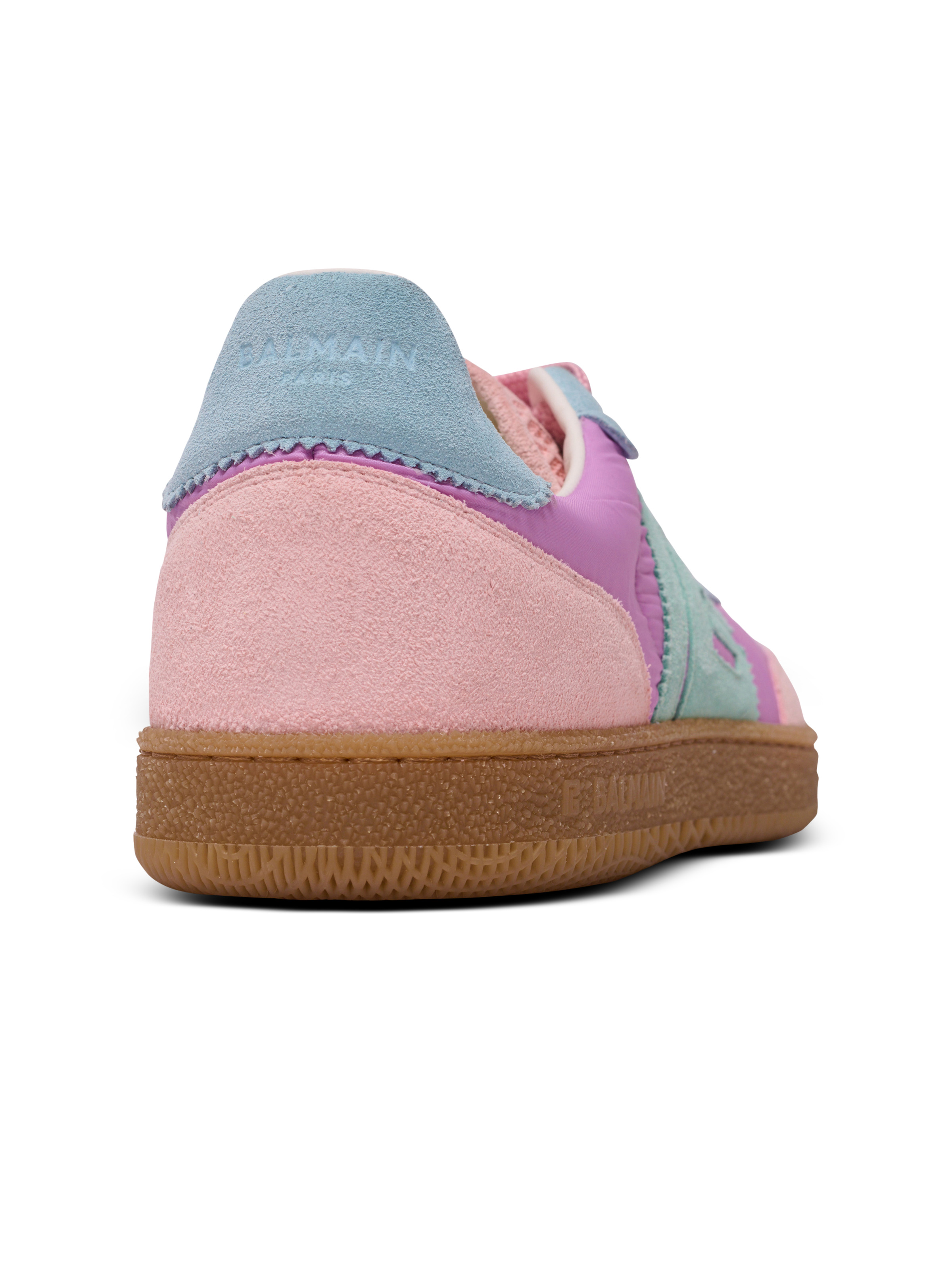 Balmain Swan suede and nylon trainers - 8