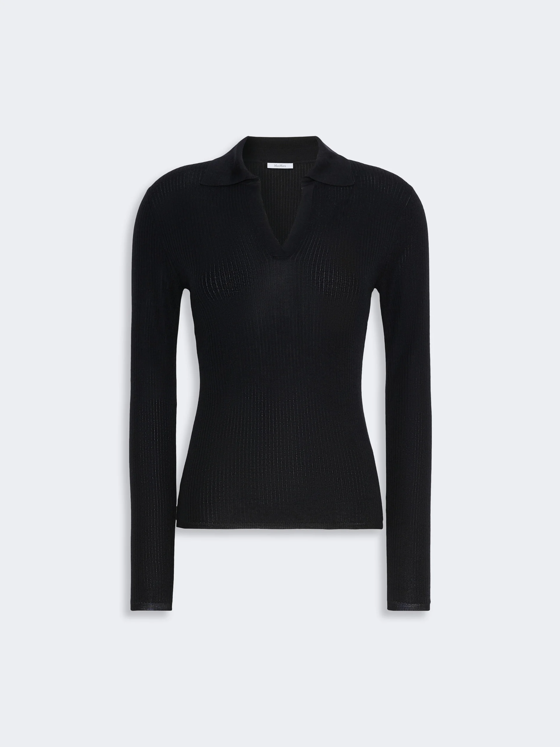 GERGO Cashmere and silk polo sweater - ULTRAMARINE - 1