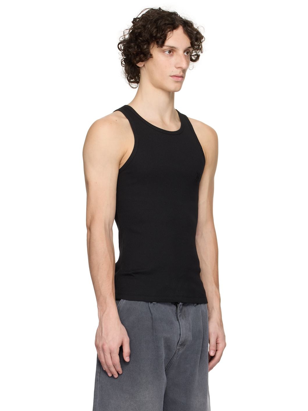 Black MA Tonal Tank Top - 2