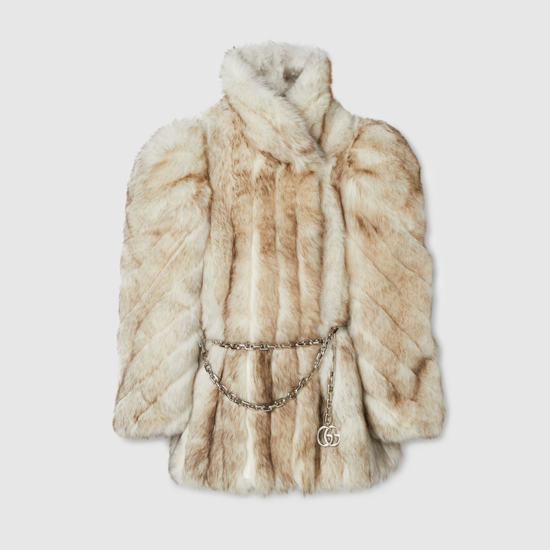 Smooth long shearling coat 1