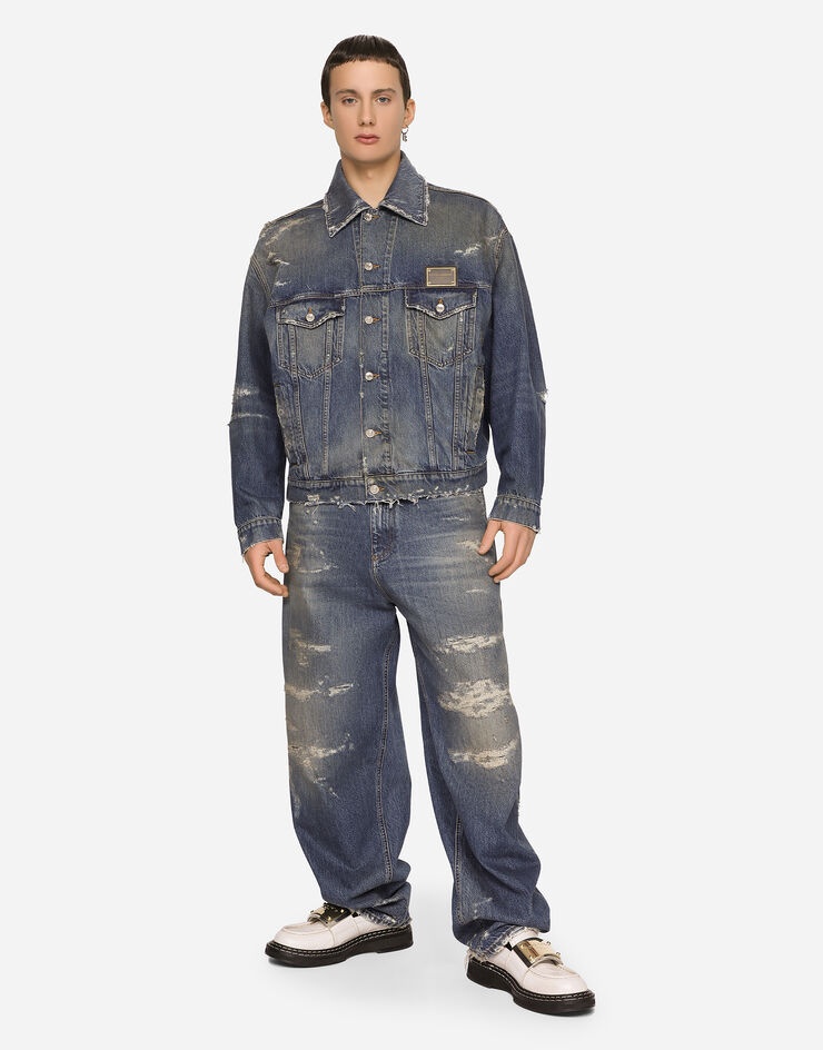 Mid blue wash denim jacket - 2