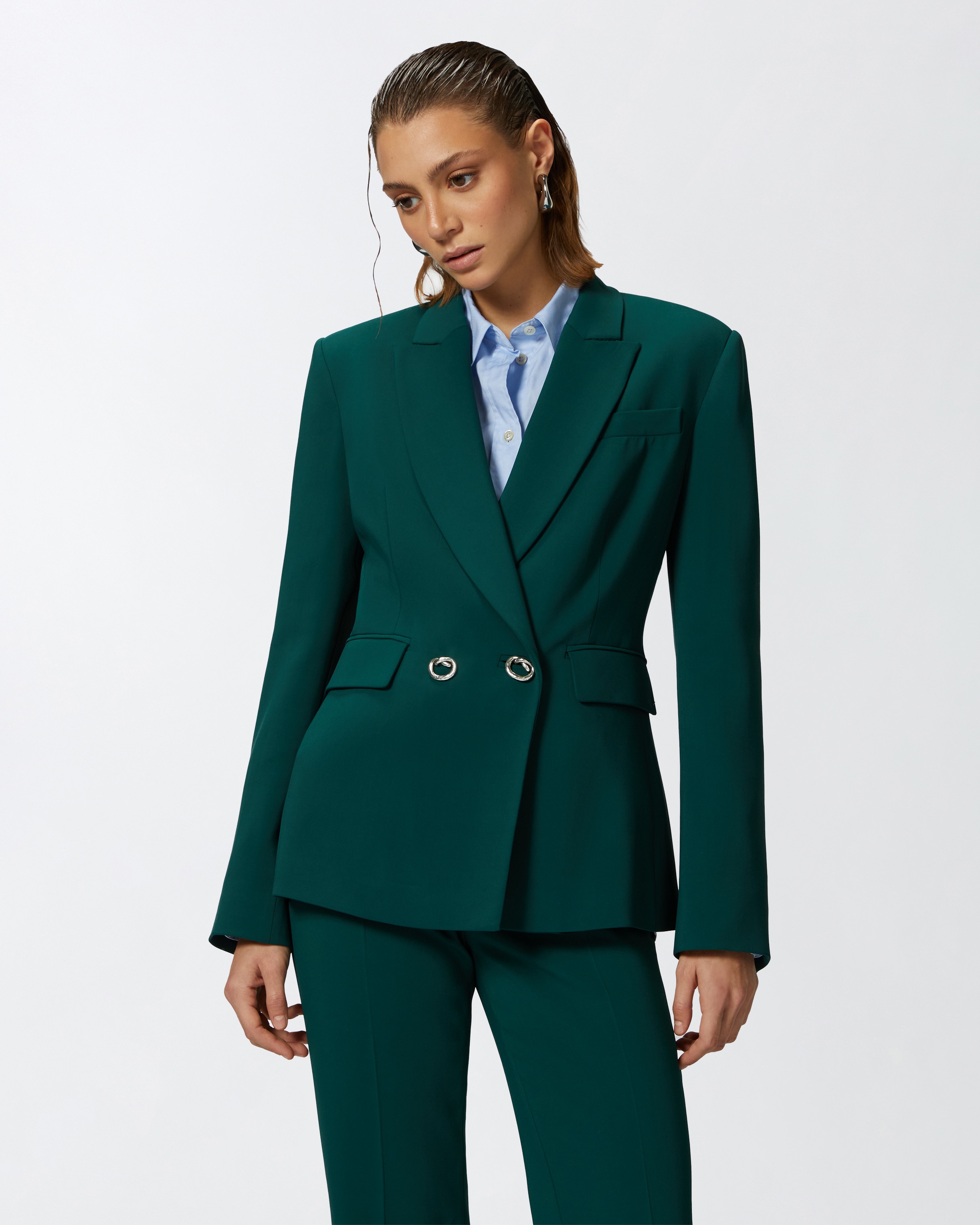 TECHNICAL CADY BLAZER WITH METAL BUTTONS - 2