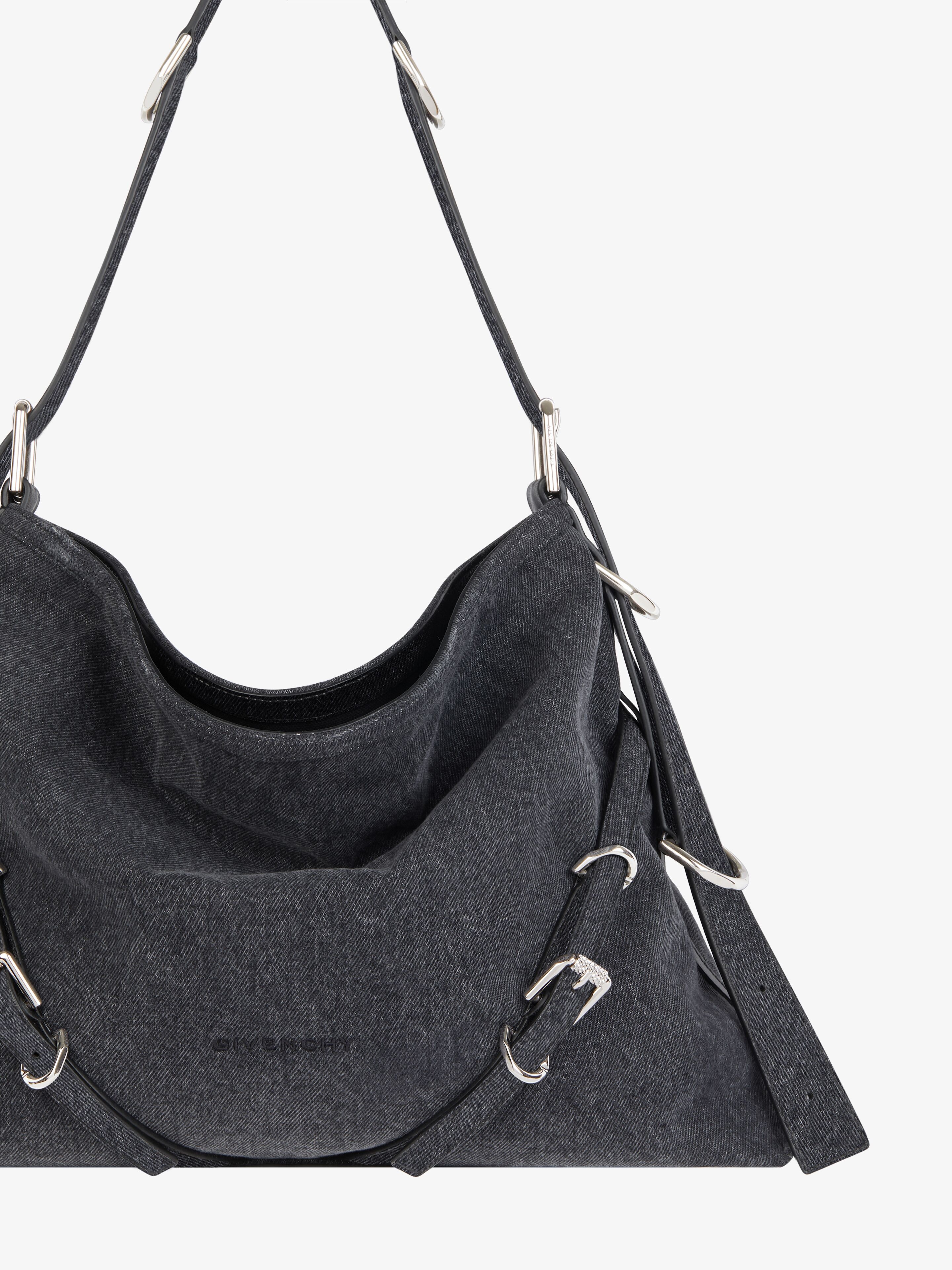 MEDIUM VOYOU BAG IN DENIM - 7