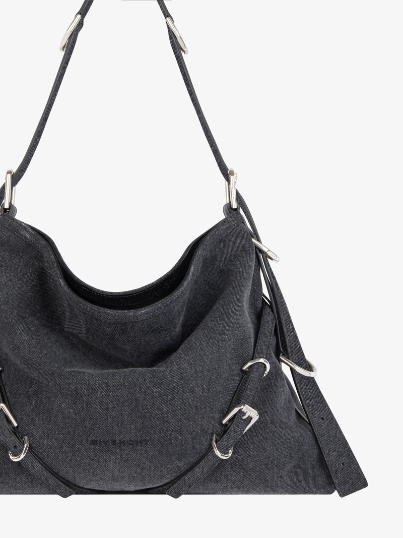 MEDIUM VOYOU BAG IN DENIM 7