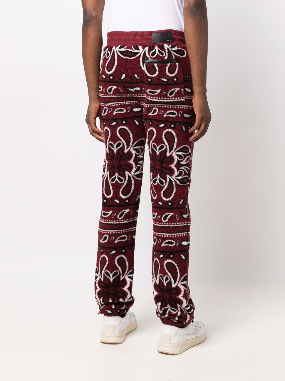 Bandana Paisley Polar Fleece Pants "Red" - 4
