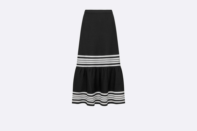 Dior Marinière Mid-Length Skirt 1