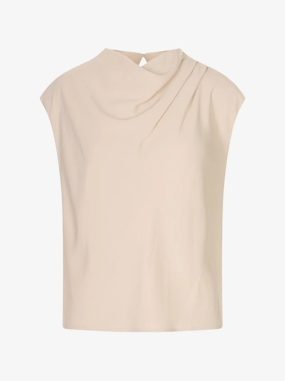 draped sleeveless top - 1