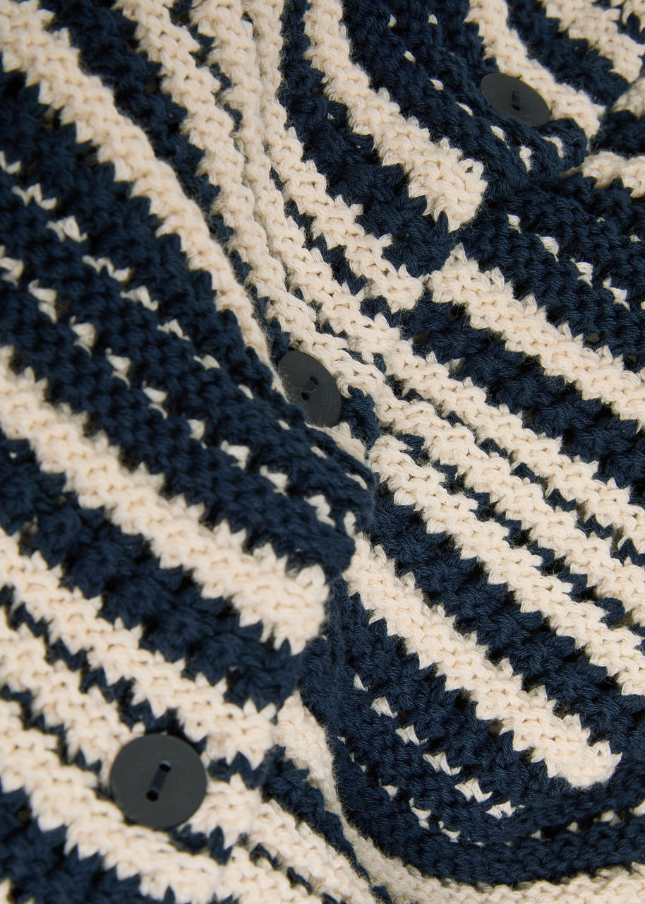 Vince Striped Cotton-knit Cardigan - 5