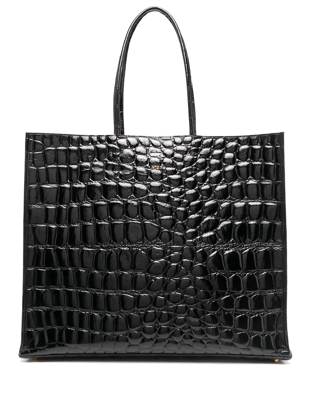 embossed-leather tote bag - 1