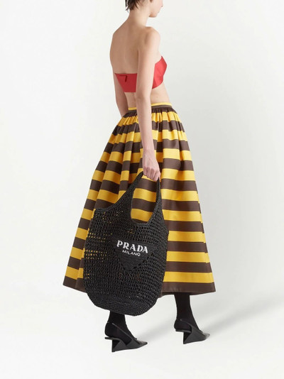 Prada interwoven logo tote bag outlook