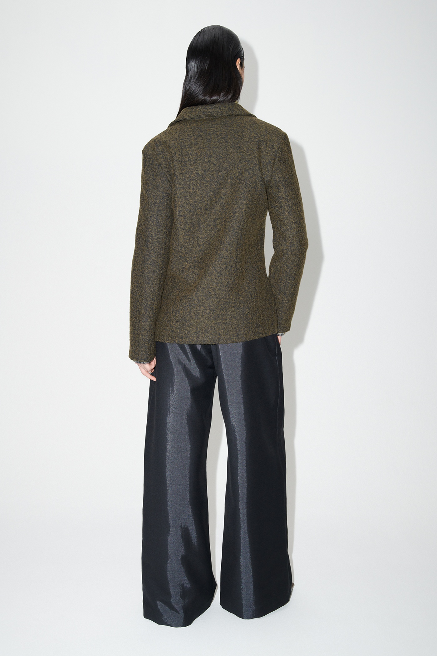 Sanctuary Shirt Black/Moss Fuzz Wool - 7
