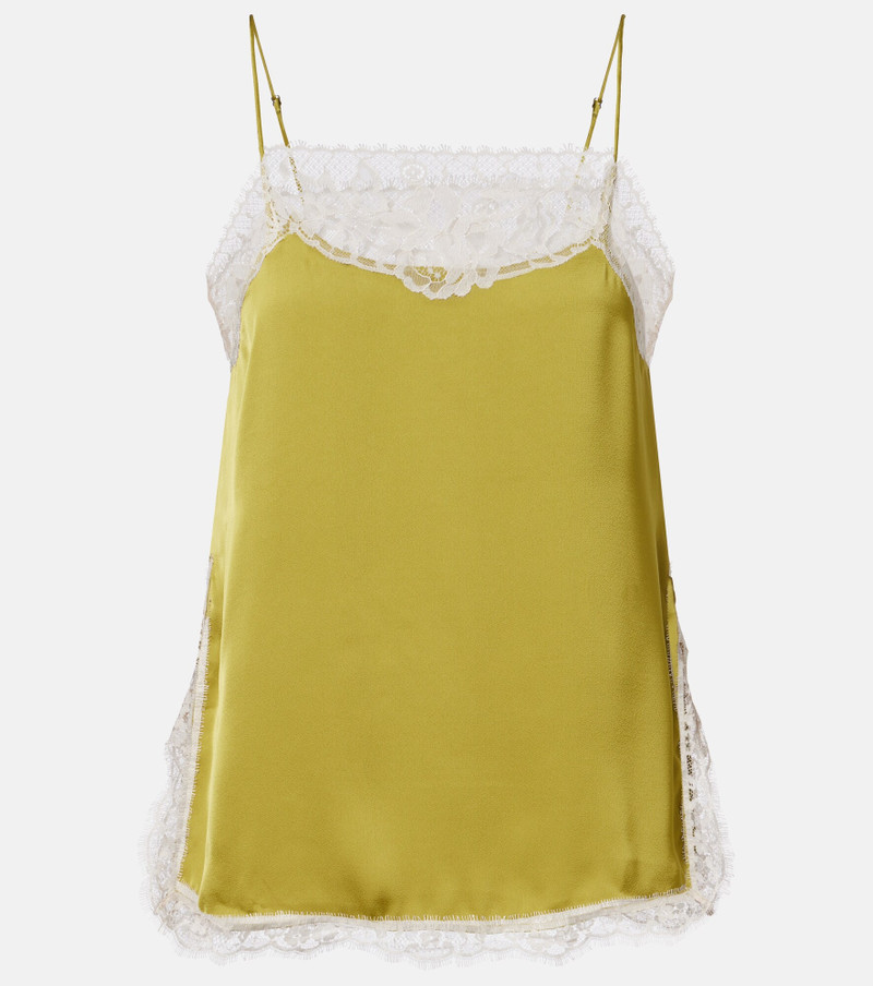 Hanna lace-trimmed satin camisole 1