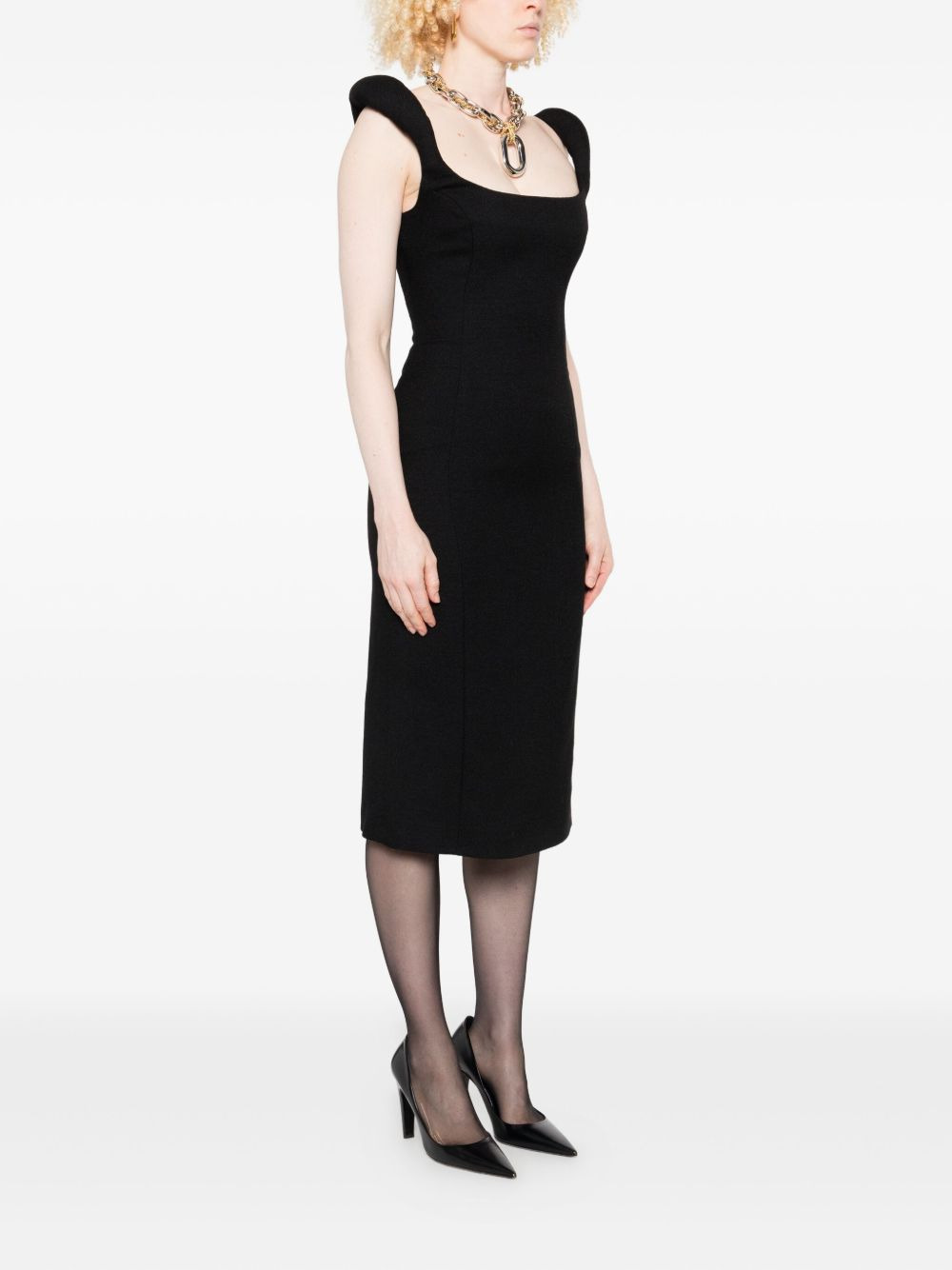virgin wool sleeveless dress - 3