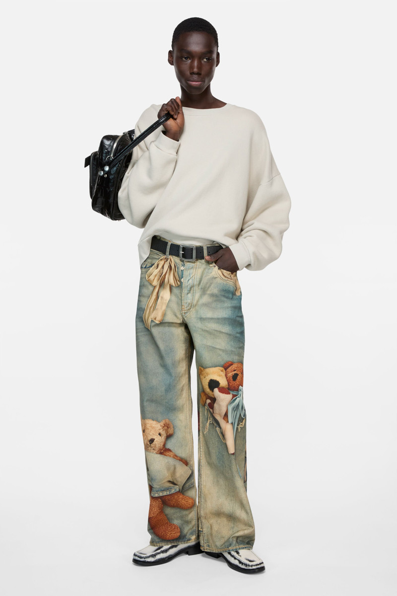 Acne Studios Logo fleece sweater - Light taupe outlook