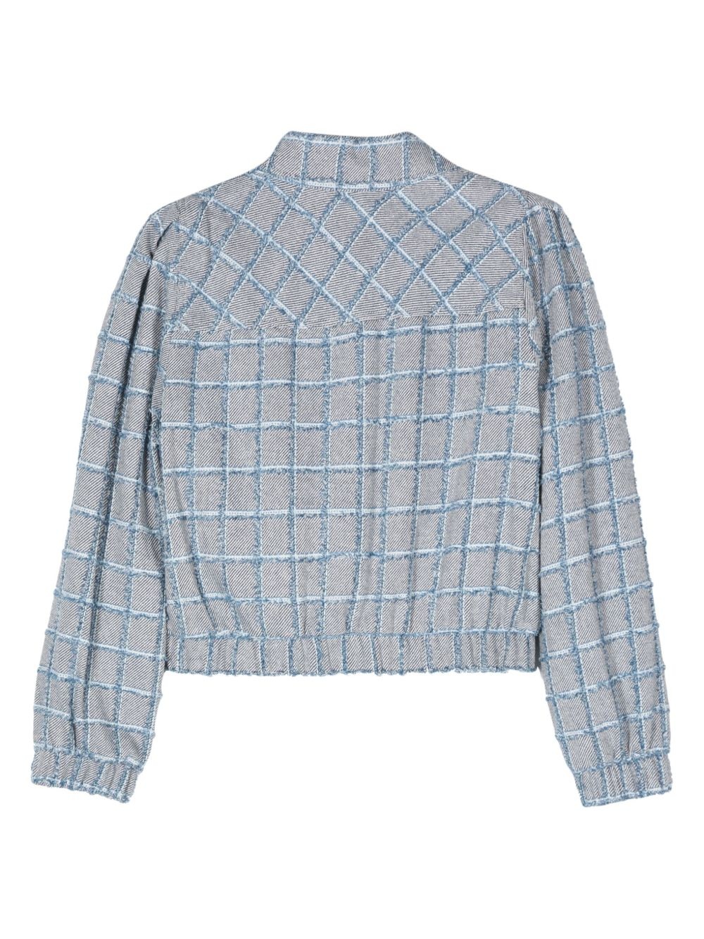 check-pattern tweed jacket - 2