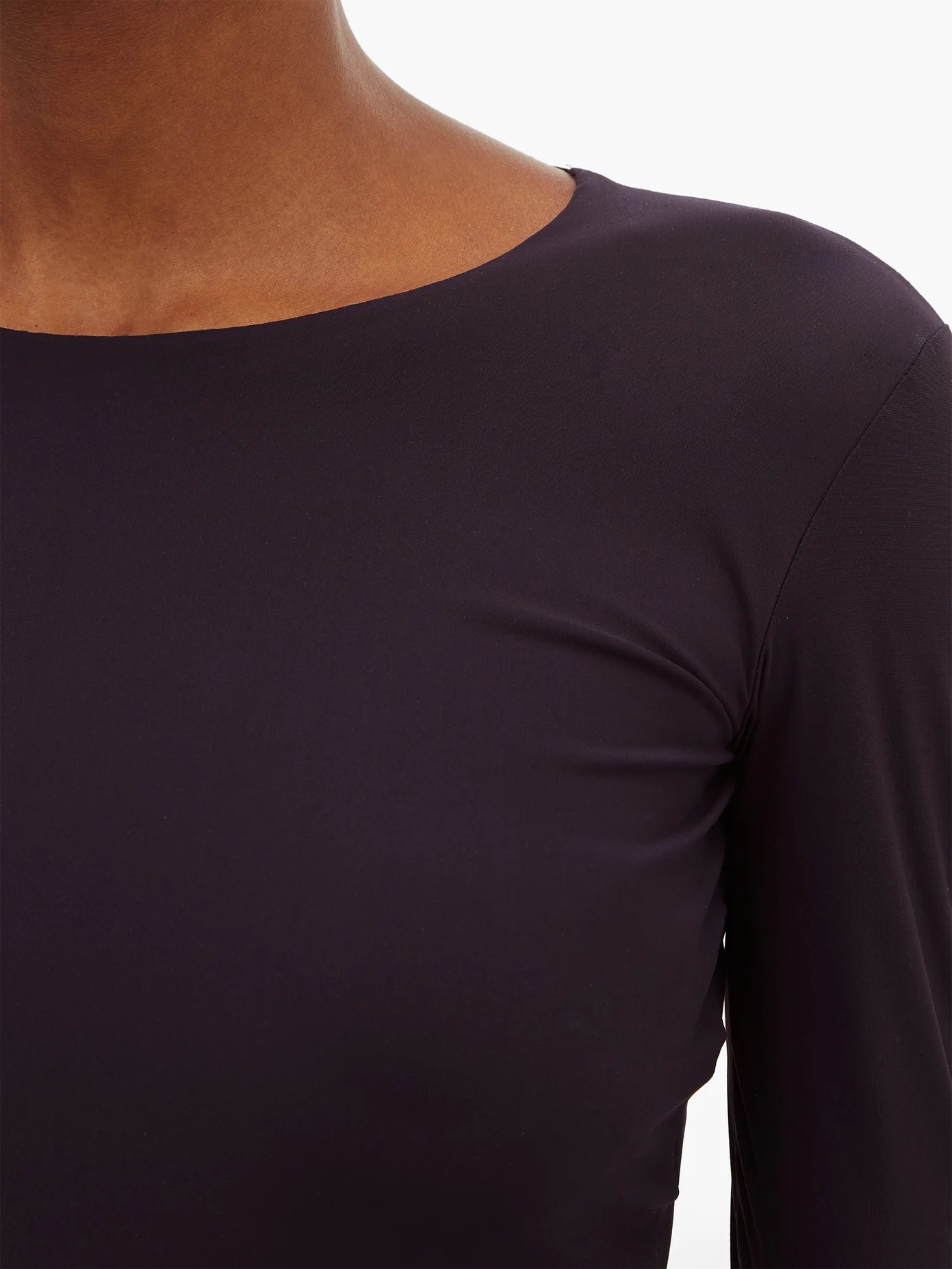 Round-neck jersey top - 4