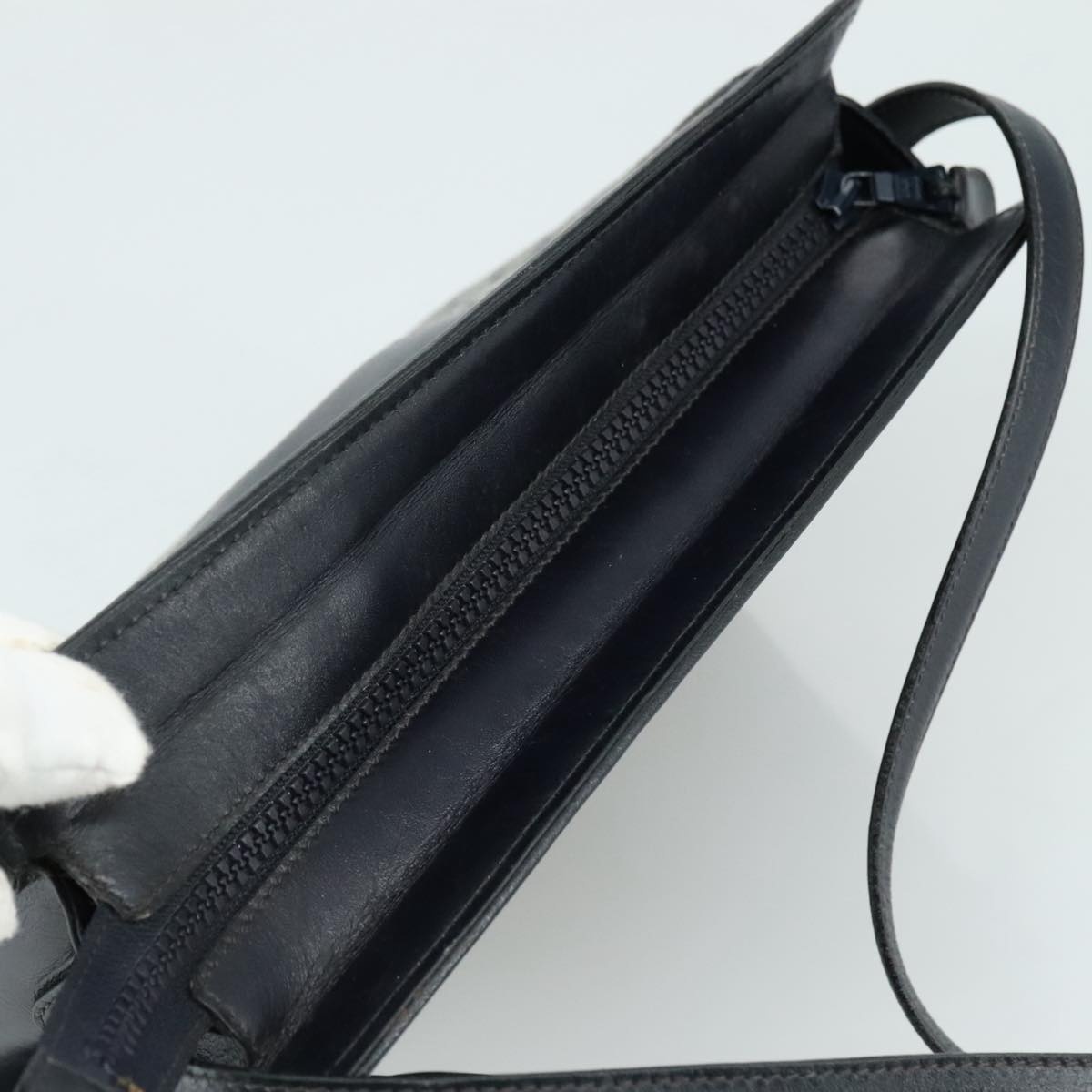 CELINE Macadam Canvas Shoulder Bag Coated Canvas Navy - 6