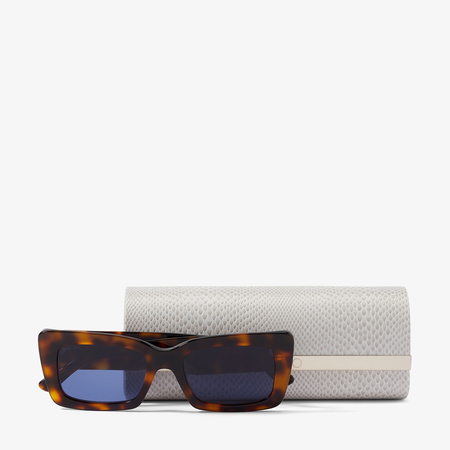 Vita
Dark Havana Square-Frame Sunglasses with Blue Lenses - 4