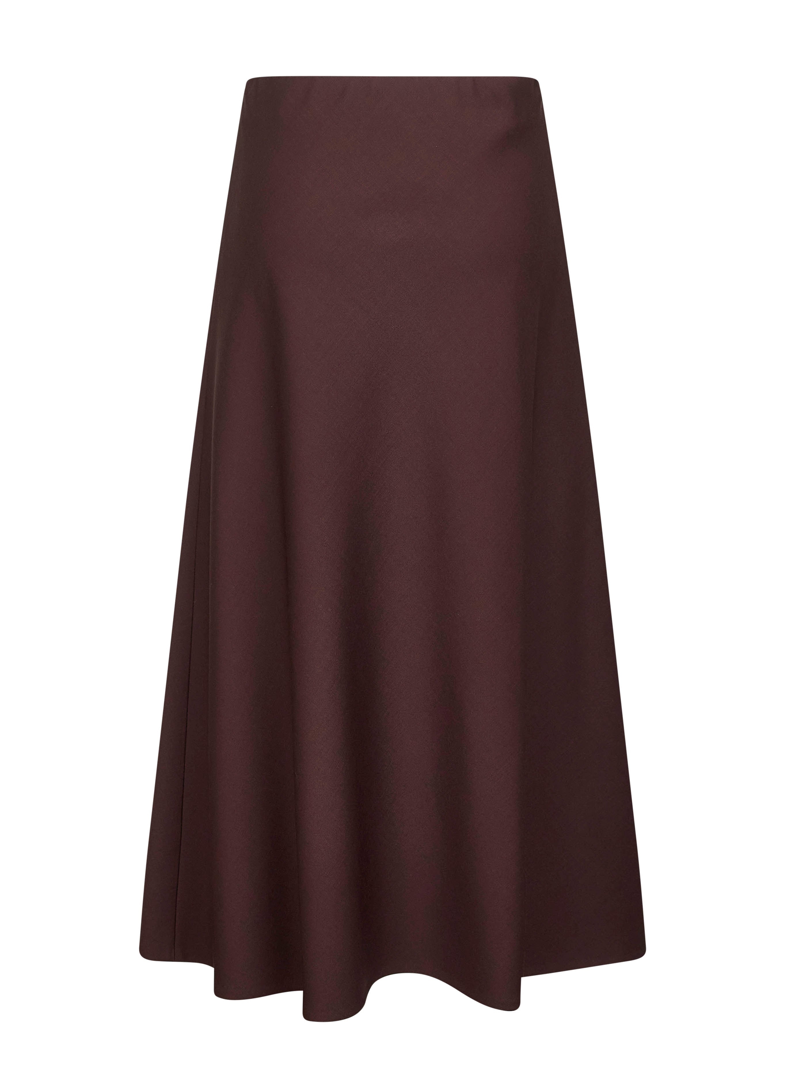 Burgundy twill Flute skirt - 2