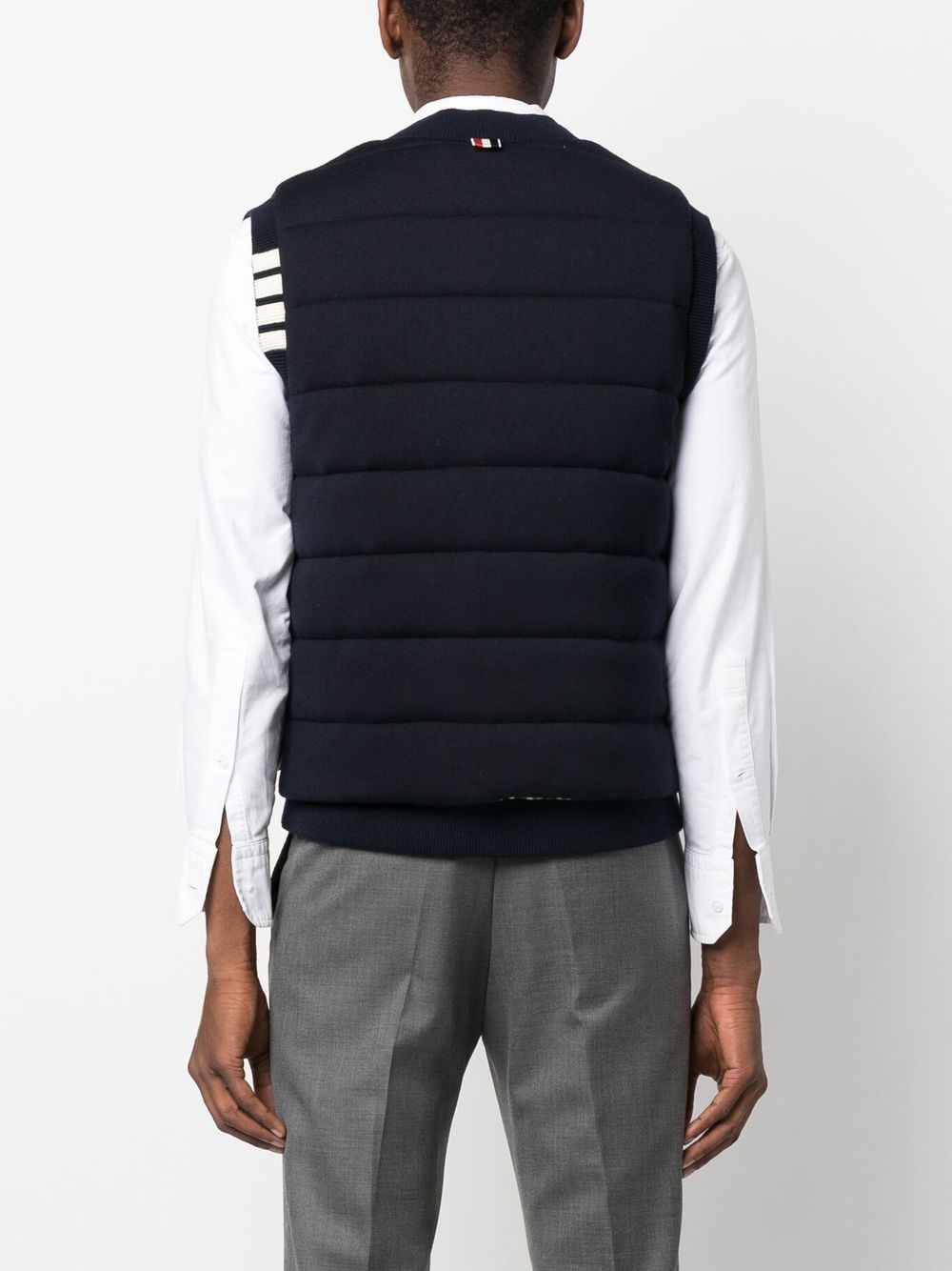 stripe-detail padded gilet - 4