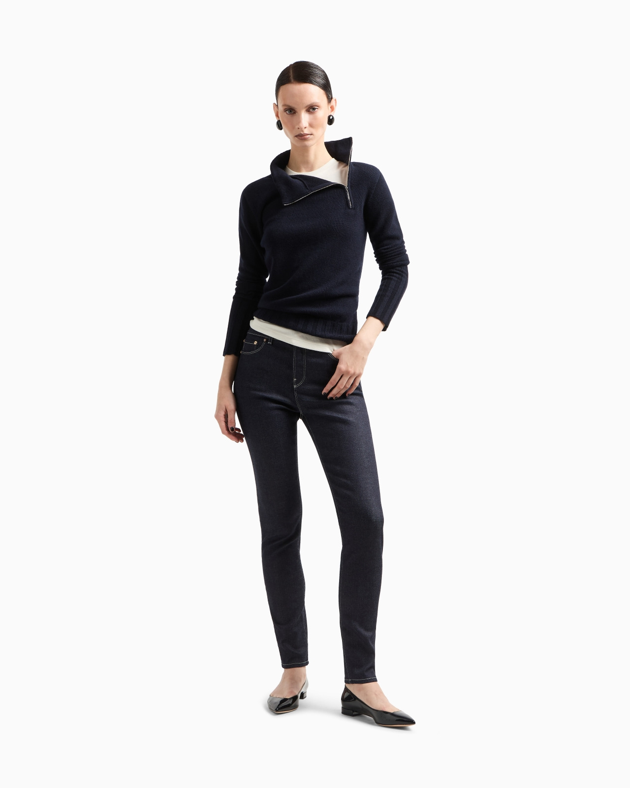 Five-pocket, slim-fit, stretch cotton-denim trousers - 2