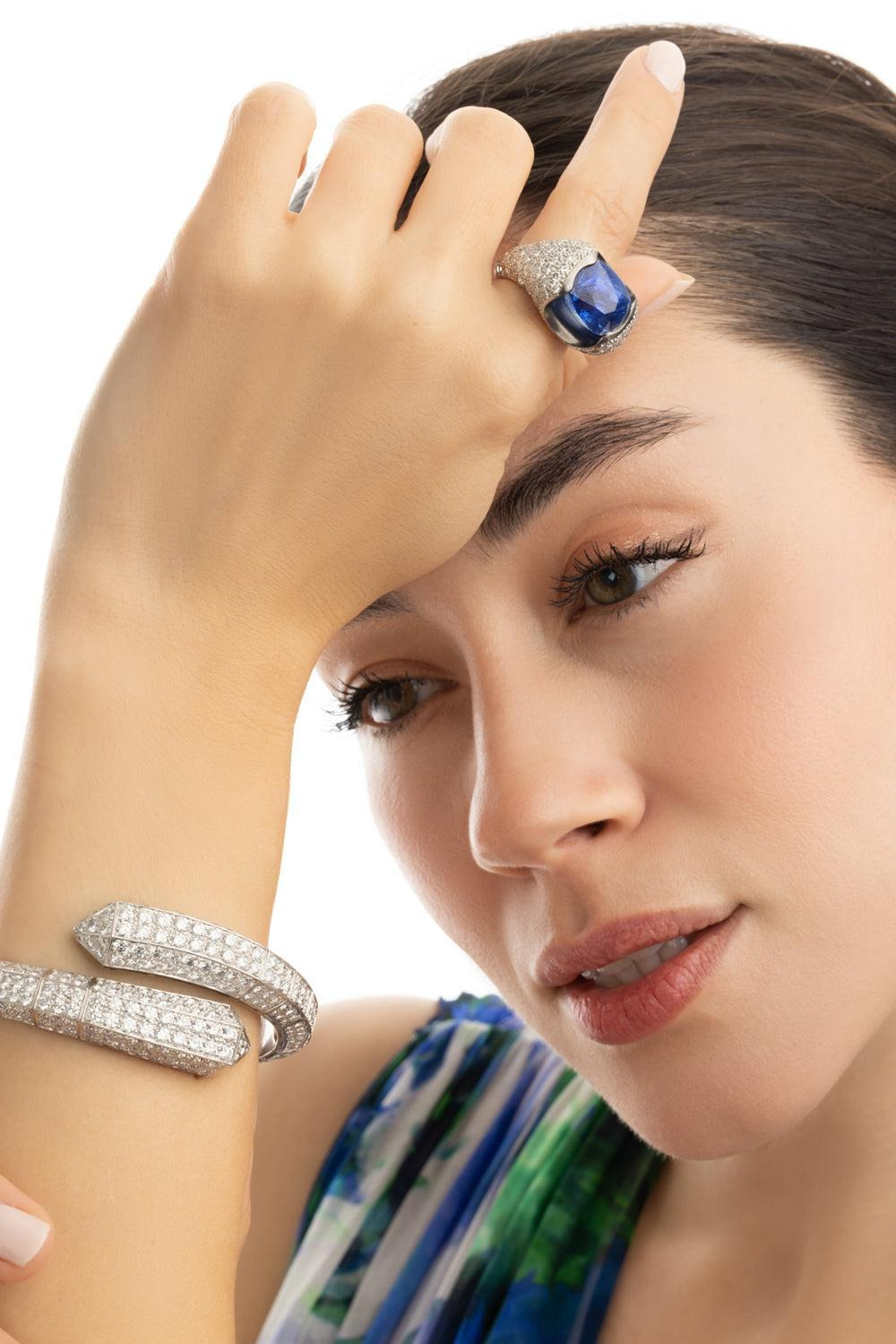 Sapphire Diamond Ring - 2