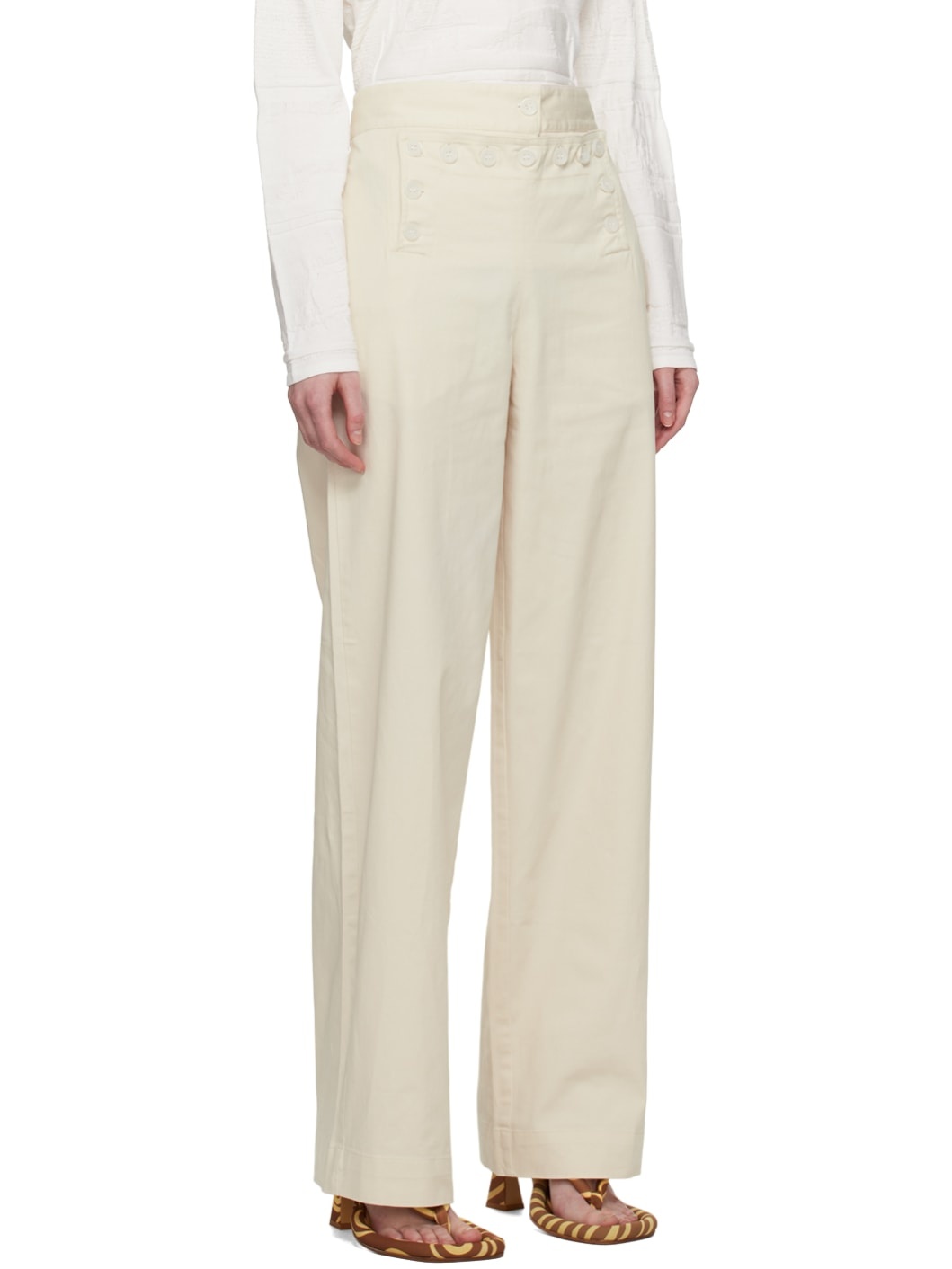 Off-White Lace-Up Trousers - 2