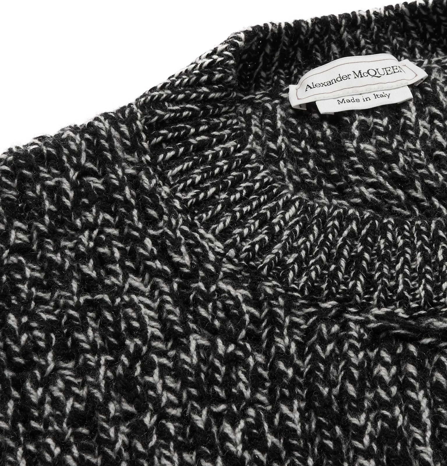 Cable-Knit Mélange Wool and Cashmere-Blend Sweater - 5