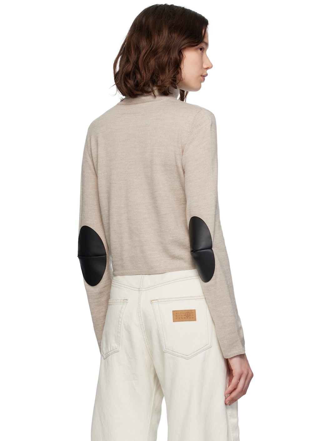 Taupe Knitted Turtleneck - 3