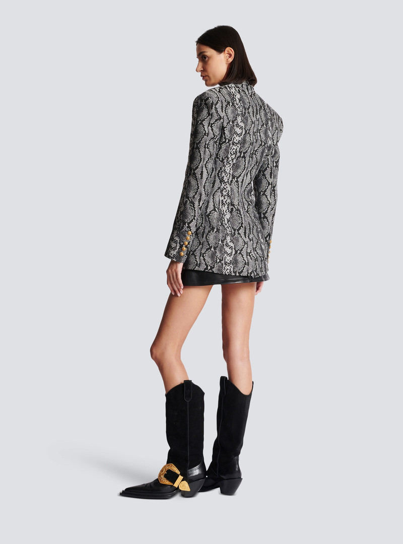 2-button jacquard snakeskin jacket 4