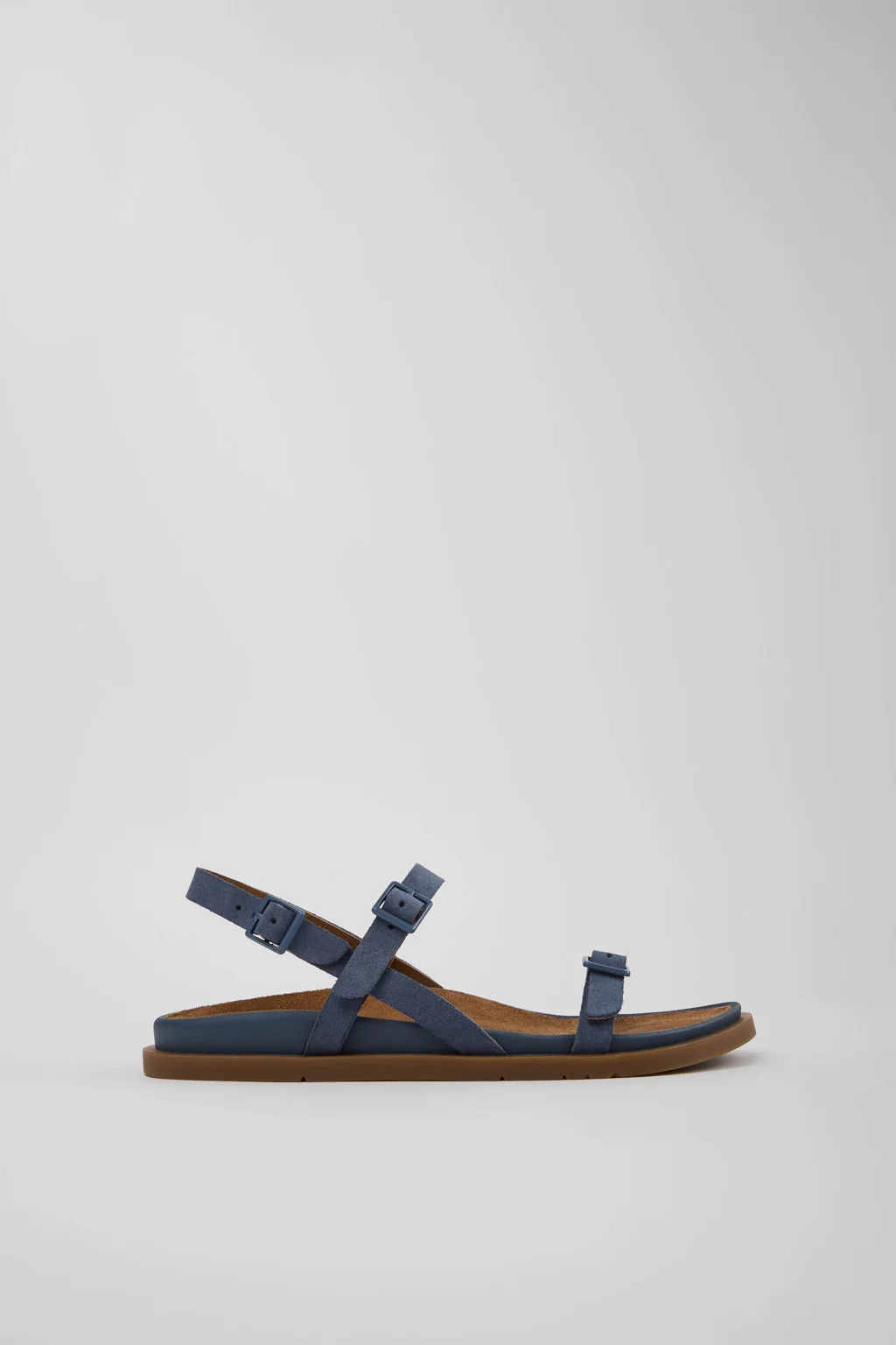 Lluc Sandal Blue Suede Leather Sandals for Women. - 1