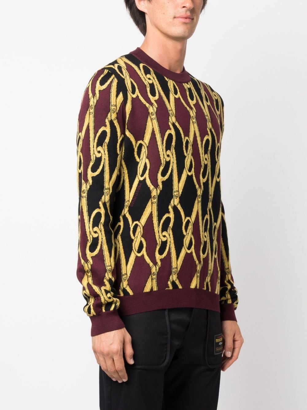 abstract-print virgin-wool jumper - 3