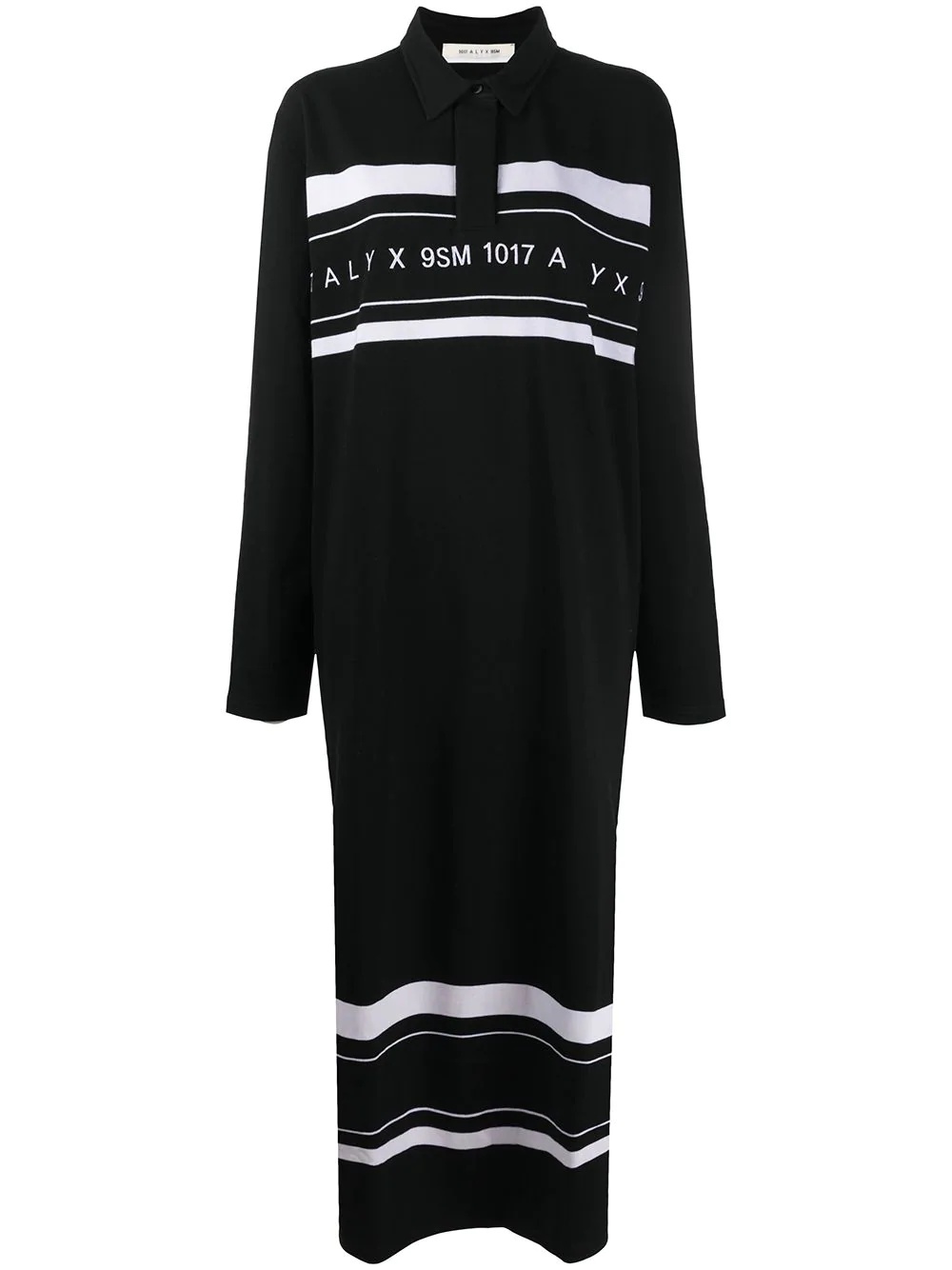 logo print oversized polo shirt  - 1