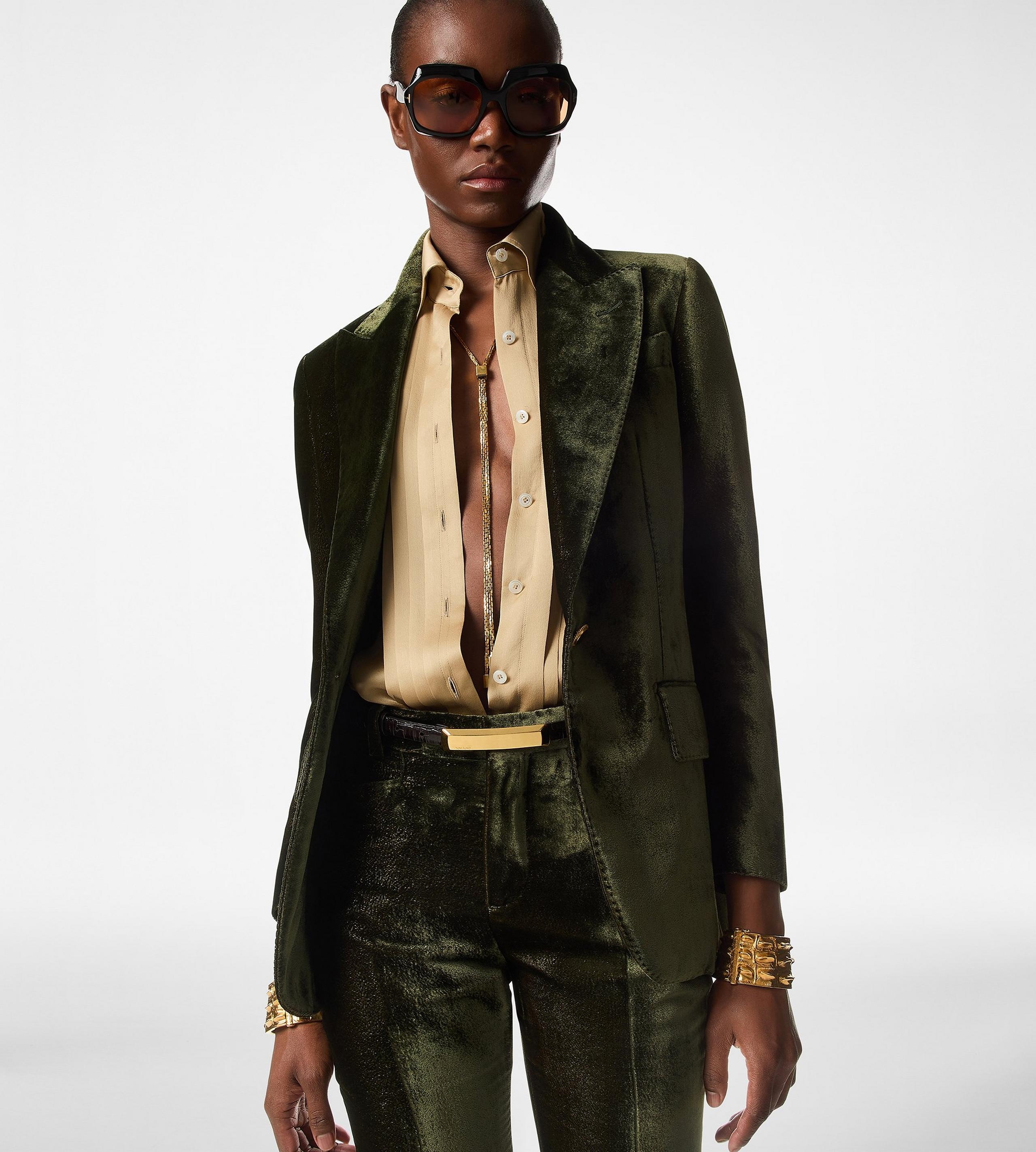 VELVET "WALLIS" SINGLE BREASTED JACKET - 2